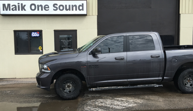 2018 RAM 1500 with professional window tint in North Bay